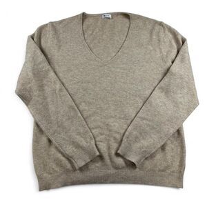 Women's Zyia Active Tan V-Neck Knit Sweater - Size XL